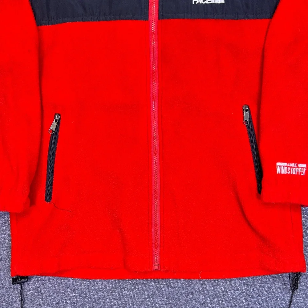 The North Face Fleece Jacket Mens M Red Black Gore Windstopper Gorpcore Hiking
